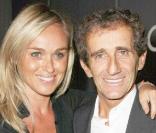 La jolie Cécile de Ménibus et Alain Prost, à l'occasion de la présentation de la nouvelle collection de montres Monaco LS par Teug Heuer, à 