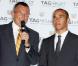 Jean-Christophe Babin et Lewis Hamilton, à l'occasion de la présentation de la nouvelle collection de montres Monaco LS par Teug Heuer, à "La Maison Blanche", avenue Montaigne, à Paris, le 24 juin 2009 !