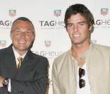 Jean-Christophe Babin et Yoann Gourcuff, à l'occasion de la présentation de la nouvelle collection de montres Monaco LS par Teug Heuer, à 