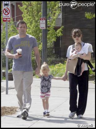 Jennifer Garner et Ben Affleck et leurs filles Violet et Seraphina