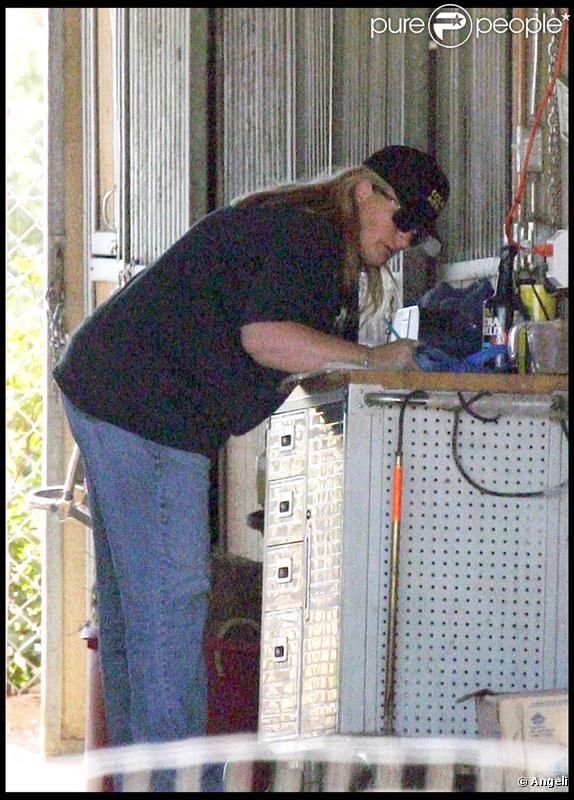 Debbie Rowe dans son ranch en Californie à Palmdale le 2 juillet 2009