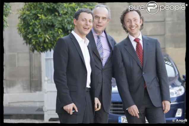 Marc-Olivier Fogiel, Frédéric Mitterrand et Stéphane Bern ont assisté au sacre de Line Renaud en tant que Grand Officier de l'Ordre National du Mérite, le 30 juin 2009