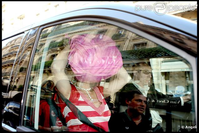 Britney Spears arrivant à Paris, le 3 juillet 2009