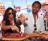 Gary Dourdan et sa petite amie Maria del Alamo  lors du tournoi de racquetball à Vallododid en Espagne le 5 juillet 2009