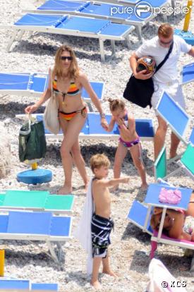 Steffi Graf en vacances en famille à Capri