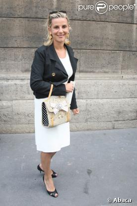 Laurence Ferrari pour le défilé de Christian Lacroix le 7 juillet 2009
