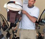 Ben Affleck et sa petite Seraphina à Los Angeles, hier