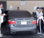 Ben Affleck, Jennifer Garner et Violet à Los Angeles, hier