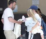 Ben Afflek, Jennifer Garner et Violet à Los Angeles, hier