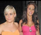 Bianca Gascoigne dans une combinaison rose à la sortie du club Movida à Londres le 8 juillet 2009