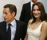 Carla Bruni et Nicolas Sarkozy à L'Aquila lors du G8. 09/07/09 