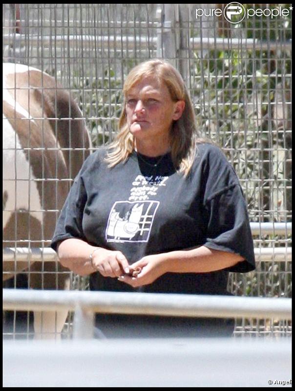 Debbie Rowe dans son ranch en Californie le 9 juillet 2009
