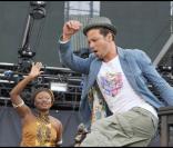 Christophe Maé en première partie de Johnny Hallyday, le 16 juin 2009, à La Beaujoire de Nantes