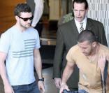 Justin Timberlake au cours d'une altercation avec un photographe le 14 juillet 2009 à Hollywood