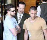 Justin Timberlake au cours d'une altercation avec un photographe le 14 juillet 2009 à Hollywood
