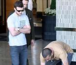 Justin Timberlake au cours d'une altercation avec un photographe le 14 juillet 2009 à Hollywood