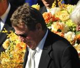Ryan O'Neal à l'enterrement de Farrah Fawcett le 30juin 2009 