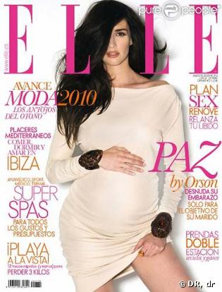 Paz Vega en couverture de Elle Espagne pour le mois d'août 2009