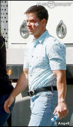 Mark Wahlberg sur le tournage de  The Fighter , à Los Angeles, en juillet 2009 !