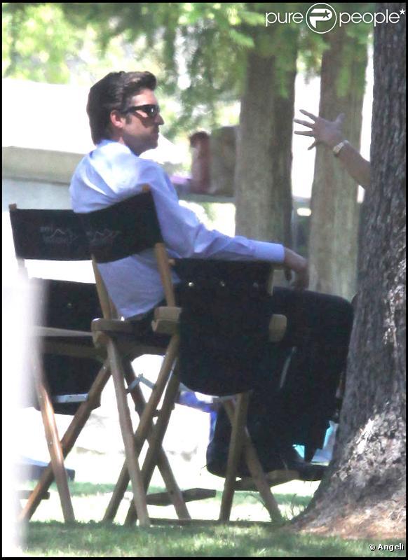 Patrick Dempsey alias Dereck sur le tournage de la saison 6 de Grey's Anatomy. Juillet 2009