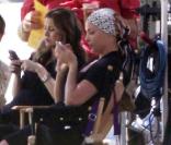 Ellen Pompeo alias Meredith et Katherine Heigl alias Izzie sur le tournage de la saison 6 de Grey's Anatomy. Juillet 2009