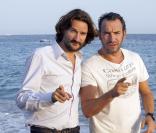 Frédéric Beigbeder, auteur de 99 francs, et Jean Dujardin, personnage principal de l'adaptation cinématographique.