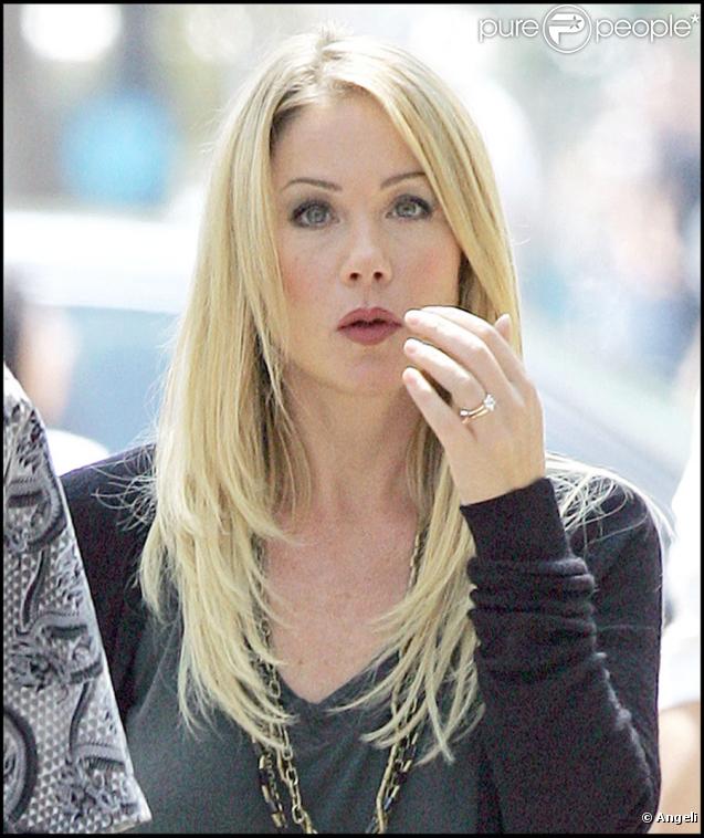 Christina Applegate sur le tournage de Going the Distance à New York le 3 août 2009