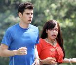 America Ferrera et Daniel Eric Gold tournent une scène de Ugly Betty à Central Park