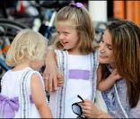 Letizia d'Espagne et ses filles à Palma de Majorque, le 7 août 2009