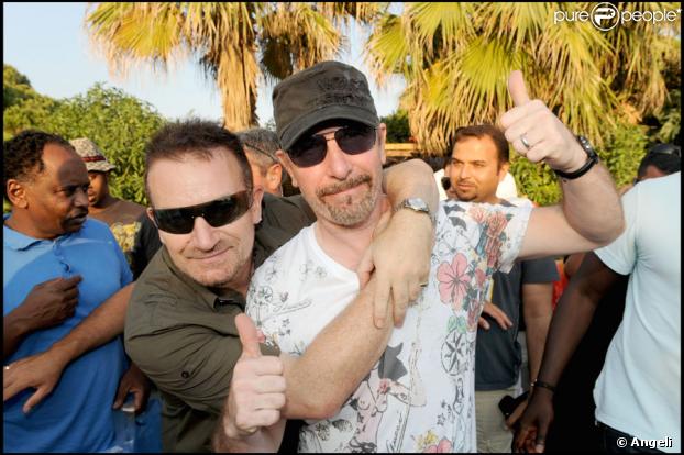 Bono fête l'anniversaire de The Edge au Nikki Beach, le 8/08/09