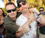 Bono fête l'anniversaire de The Edge au Nikki Beach, le 8/08/09