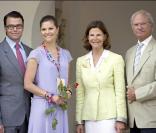 Victoria, son fiancé Daniel Westling, la reine Silvia et le roi Carl XVI Gustav 