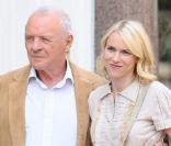 Anthony Hopkins et Naomi Watts sur le tournage à Londres du nouveau film de Woody Allen le 13 août 2009