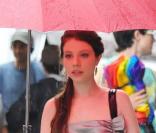 Michelle Trachtenberg en plein tournage de Gossip Girl