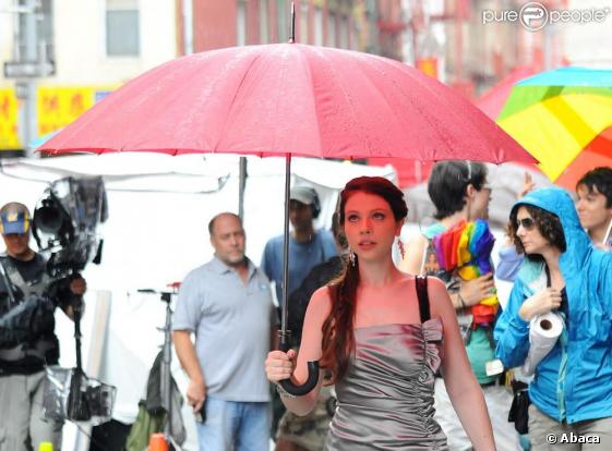 Michelle Trachtenberg en plein tournage de Gossip Girl