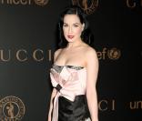 Dita Von Teese à la soirée Gucci organisée au profit de l'Unicef et du Malawi