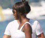 Naomi Campbell et Vladislav Doronin à Saint-Tropez le 15 août 2009