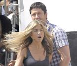 Jennifer Aniston et Gerard Butler sur le tournage de The Bounty à New York le 24 août 2009