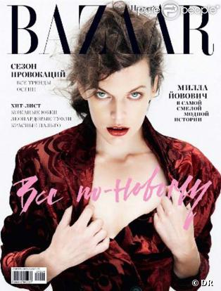 Milla Jovovich en couverture du Harper's BAZAR