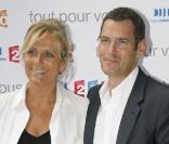 Catherine Matausch et Francis Letellier lors de la conférence de presse de la rentrée de France Télévisions le 27 août 2009
