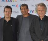 Nicolas Demorand, Daniel Picouly et Franz-Olivier Giesbert lors de la conférence de presse de la rentrée de France Télévisions le 27 août 2009