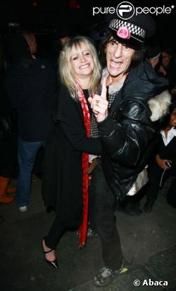 Ronnie Wood et son ex-femme Jo en janvier 2008 