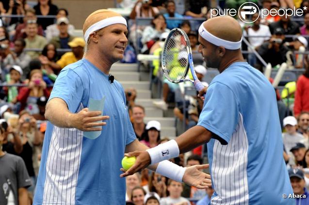 Will Ferrell, invité déjanté de l'Arthur Ashe Kids' Day 2009, avec James Blake 