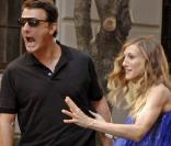 Sarah Jessica Parker sur le tournage de  Sex and the city 2 , le 1er septembre 2009, à New York