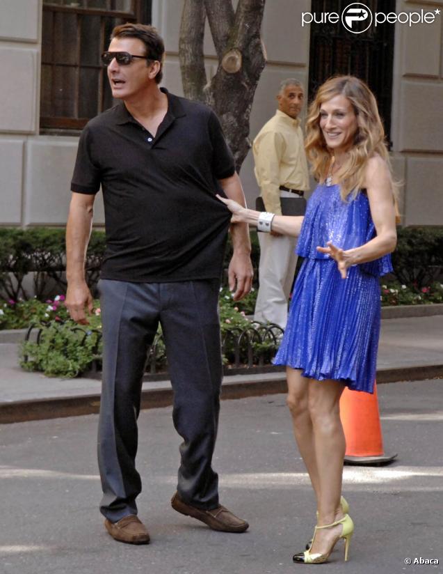 Sarah Jessica Parker sur le tournage de  Sex and the city 2 , le 1er septembre 2009, à New York