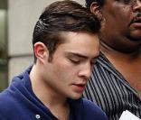 Leighton Meester et Ed Westwick sur le tournage de Gossip Girl à New York, le 3 septembre 2009
