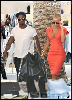 Kanye West et sa chérie Amber Rose à Beverly Hills, le 3 septembre