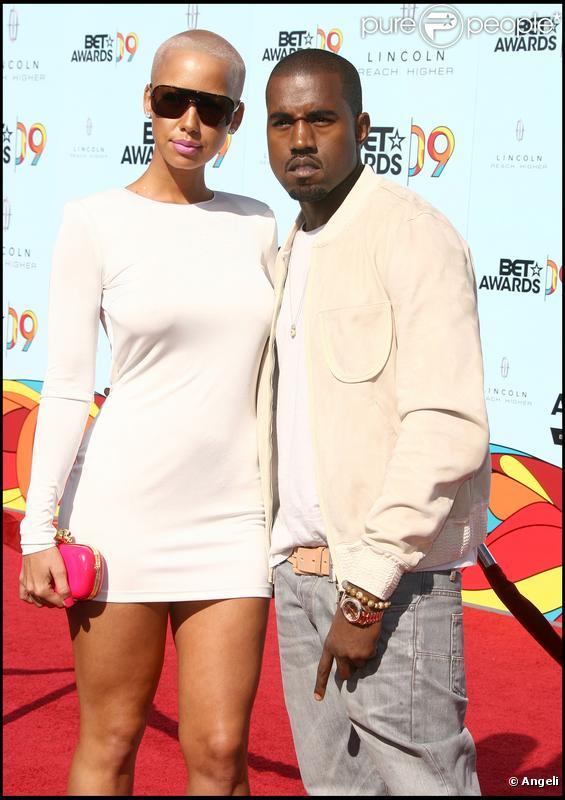 Le rappeur Kanye West et sa girlfriend Amber Rose