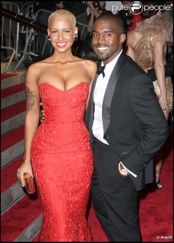 Le rappeur Kanye West et sa girlfriend Amber Rose