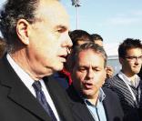 Frédéric Mitterrand et Xavier Bertrand à l'Université d'été de l'UMP à Seignosse dans les landes (5 septembre 2009)